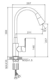 Смеситель для кухни Splenka S06.43.09 графит